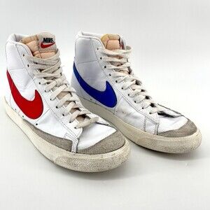 Nike Blazer Mid 77 Vintage Habanero Red Blue Swoosh Mens Size 8 CZ4609 (X9)